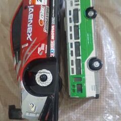 100円 車 5台 おもちゃ はとバス バス 消防車の画像