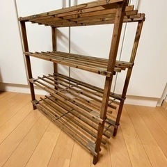 【他のものとセットで無料！】木製　棚　3段　ナチュラル　北欧風の画像