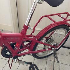 折りたたみ自転車20インチ前カゴ付き【美品】防犯登録抹消済みの画像