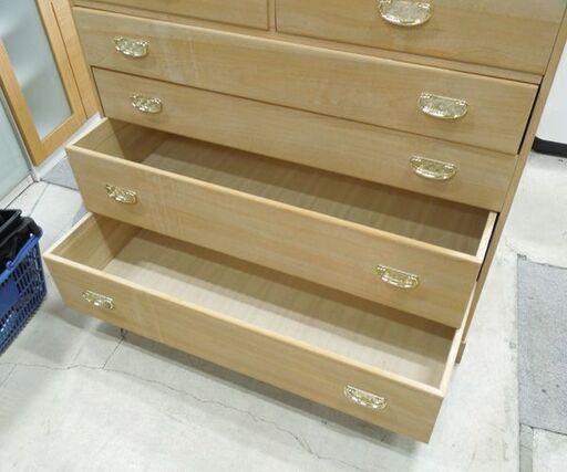 桐たんす 整理タンス 衣類収納 5段チェスト 幅99.5cm 軽量 札幌市東区