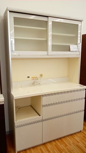 ★ジモティ割あり★ パモウナ レンジボード ホワイト H194×D50×W120 クリーニング済み YJ528