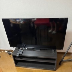 テレビ、テレビ台、DVDプレーヤーセット