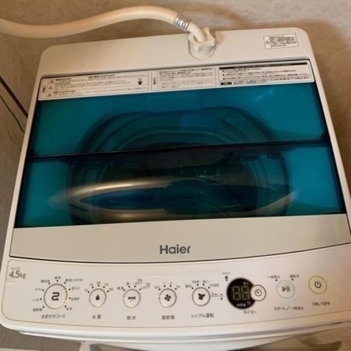 洗濯機　室内で使用