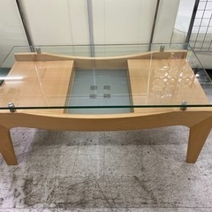 【愛品館 江戸川店 テーブル】 ガラストップエクステンションテーブル ID:150-050199-007の画像