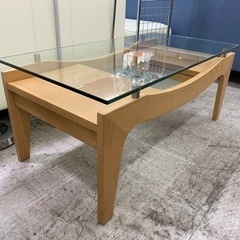 【愛品館 江戸川店 テーブル】 ガラストップエクステンションテーブル ID:150-050199-007の画像