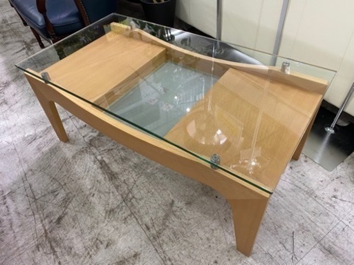 【愛品館 江戸川店 テーブル】 ガラストップエクステンションテーブル ID:150-050199-007