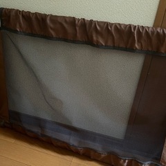 SmartAngel）シンプルフェンスL ブラウン [ベビーゲート ベビーフェンス フェンス ゲート ベビー こども パーテーション セーフティ 突っ張り の画像