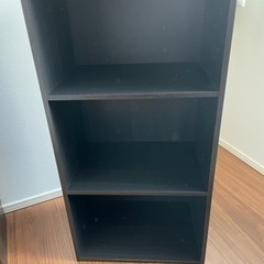 棚　カラーボックス　3段　黒の画像