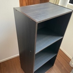 棚　カラーボックス　3段　黒の画像