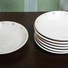 ドット柄小皿８枚の画像