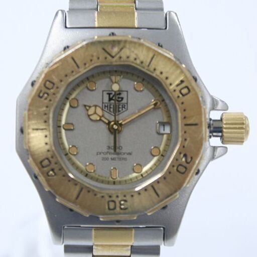 本物 TAG HEUER 934.208 プロフェッショナル3000 デイト クオーツ式腕時計 レディース 3針 ダイバーズウォッチ 