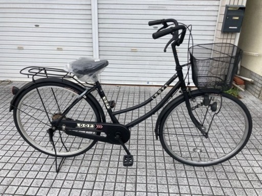 【26インチ自転車】変速なし　前後タイヤとチューブ、サドル、前カゴ、鍵新品❗️スペアキーあり　若林自転車　浜大津店　SALE中❗️