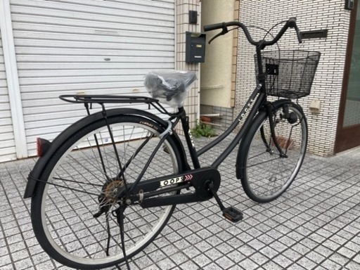 【26インチ自転車】変速なし　前後タイヤとチューブ、サドル、前カゴ、鍵新品❗️スペアキーあり　若林自転車　浜大津店　SALE中❗️