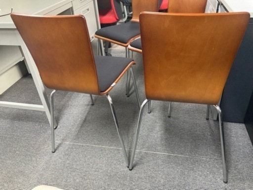 スタッキングチェア カフェチェア 4脚セット 中古