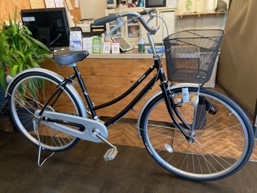 【前後タイヤ・前輪チューブ新品！】26インチ自転車　ブラック　名古屋プレミアム商品券×金鯱マネー参加店舗