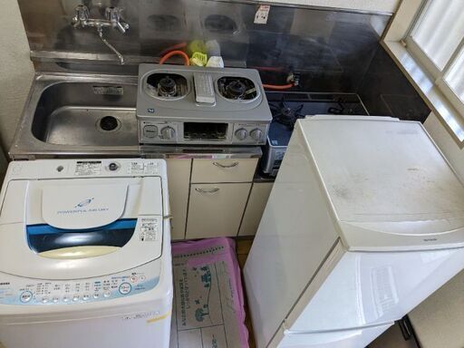 洗濯機、ガスコンロセット