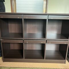 レコードラック 6扉 幅120cm 縦90cm 奥行42cmの画像