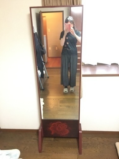 姿見　昭和レトロ　鏡　ミラー　全身　アンティーク