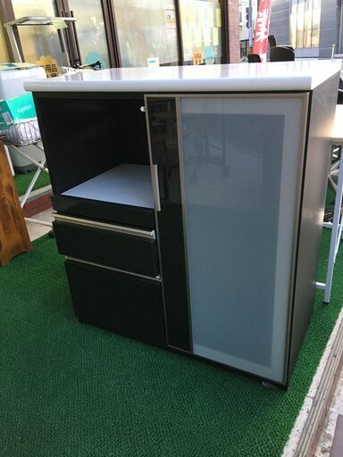 (o)ニトリ キッチンボード カウンターポスティア 90BK 幅90cm奥行50cm高さ101cm 良品 説明欄必読