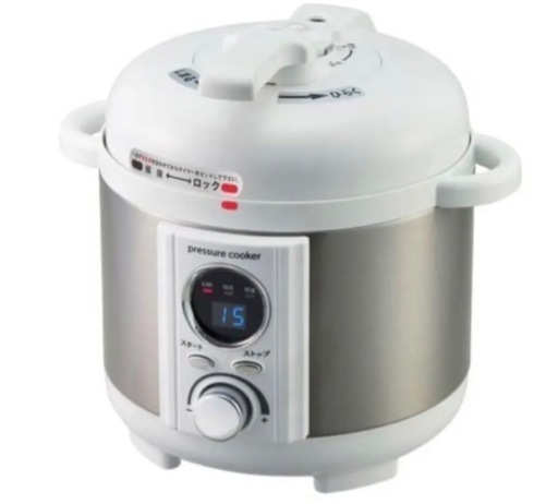 新品　未使用　コンパクト電気圧力鍋（LPC-T12/W/T）時短料理　圧力鍋