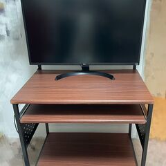 LOWYA ロウヤ パソコンデスク 棚付き 可動棚 幅75cm ...