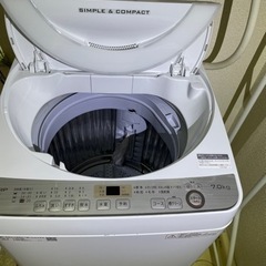 【売約済み】【SOLD OUT】全自動洗濯機 SHARP ES-GE7C 7kgの画像