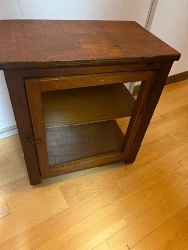 再出品ジャパンビンテージ木製コレクションケースガラスケース