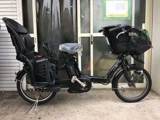 地域限定送料無料　ブリヂストン　アンジェリーノプティット　三人乗り　12,8AH　黒　ギュットミニ　キッスミニ　神戸市　電動自転車