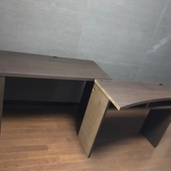 デスク　テーブル　木製の画像