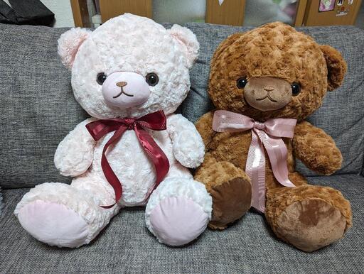 大きなクマのぬいぐるみ　2点セット