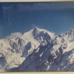 ◆【 インテリア・壁掛け 】　　※ネパールの山　《ネパール土産》　　●大きさ/５０cm×４３cm×２.５cm。の画像