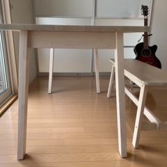 イケア NORRÅKER ノッルオーケル テーブル＆ベンチ (ぴょんさん