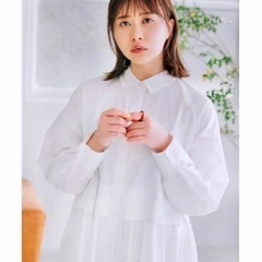 エドナ  切替 ギャザー ロング ワンピースの画像