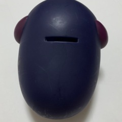 中古美品　豆しば　貯金箱　貯金　教育　お金　ソフビバンク　子供　おこづかい　硬貨　コイン　の画像