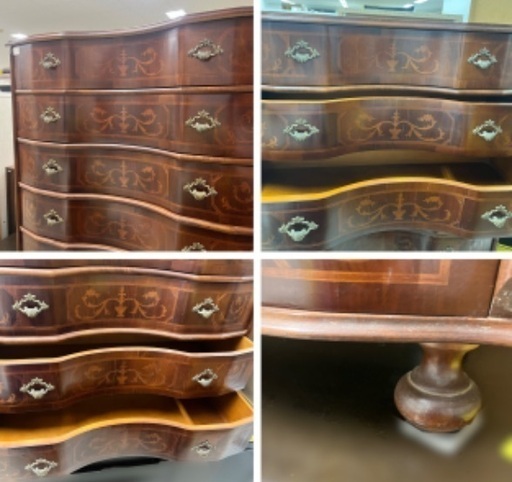 J2633 イタリア製 イタリア家具 象嵌家具 ヴェローナクラシック 丸脚4