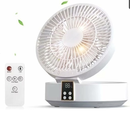 Le Dzx サーキュレーター 扇風機 静音 リモコン付き 左右首振り Type-C充電式 4000mAh大容量 折りたたみ式