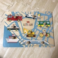 エドインター　木のパズル　わくわくのりもの