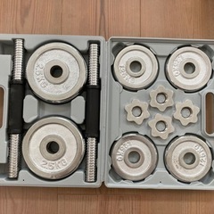 ダンベル20kgセット(片手10kg×2)クロームダンベルセットの画像