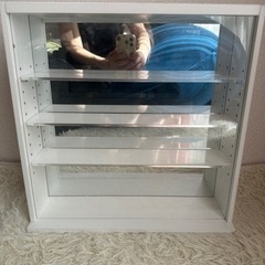 ニトリ コレクションケース ディスプレイボックス Lサイズ ホワイトの画像