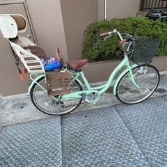 ママチャリ　チャイルドシート付