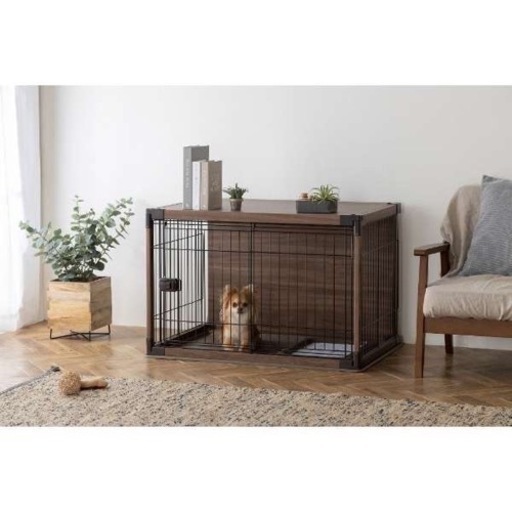 【ほぼ未使用】オシャレな犬用ゲージ