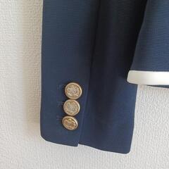 【未使用】白パイピング紺色ジャケットMサイズの画像