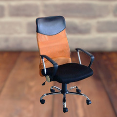 オフィスチェア　ハイバック　タンスのゲン　オレンジ　リユース品　...