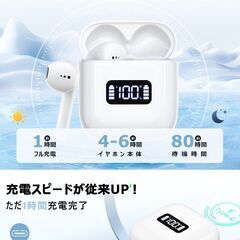 【新品・未使用】Bluetooth ワイヤレスイヤフォンの画像