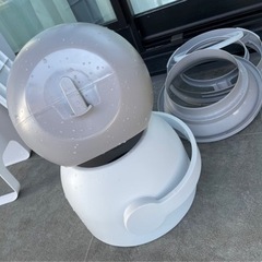 ピジョン　美品　おむつゴミ箱カセット不要 ステール 白 ホワイト...