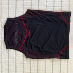 値下げ  asics　バスケット用メンズ タンクトップ　ブラック色の画像