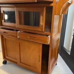 【値下げ¥3000→¥2500→¥2000】カントリー風キッチンシェルフ　棚　食器棚の画像