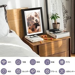 ✨プレゼントにオススメ！大切な人との思い出も送れる✨デジタルフォトフレーム　高画質　壁掛け可能　木目調フレーム　七五三　運動会　ハロウィン　クリスマスの画像