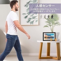 ✨プレゼントにオススメ！大切な人との思い出も送れる✨デジタルフォトフレーム　高画質　壁掛け可能　木目調フレーム　七五三　運動会　ハロウィン　クリスマスの画像