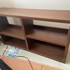 【無料✨少し傷あり】ダークブラウンのテレビ台/本棚